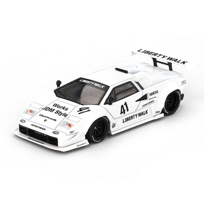 1/64 Lamborghini Countach LB-WORKS White 2024 Tokyo Auto Salon - Blister Paket
