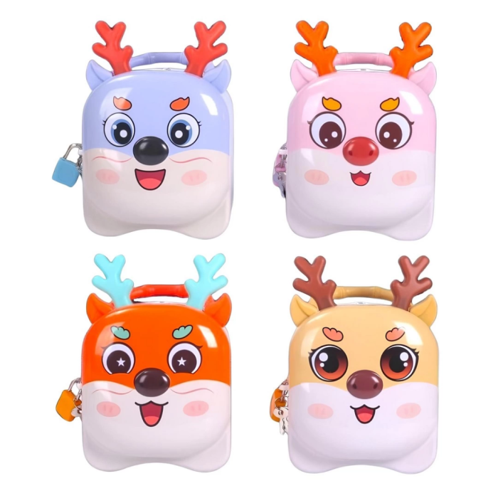 Kilitli Metal  Geyik Kumbara