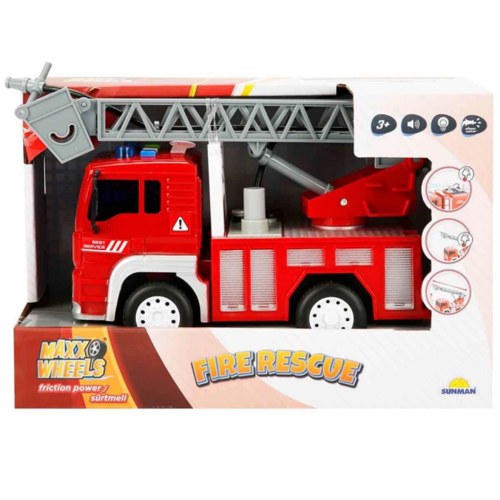 NessiWorld Sesli ve Işıklı Su Fışkırtan İtfaiye Aracı 20 cm.