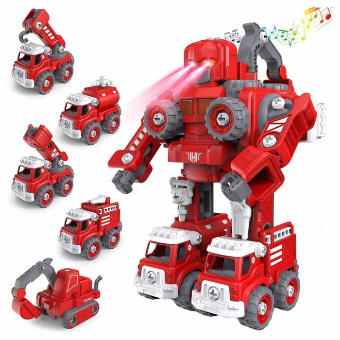 5in1  Toys Sesli ve Işıklı Sök Tak Robot