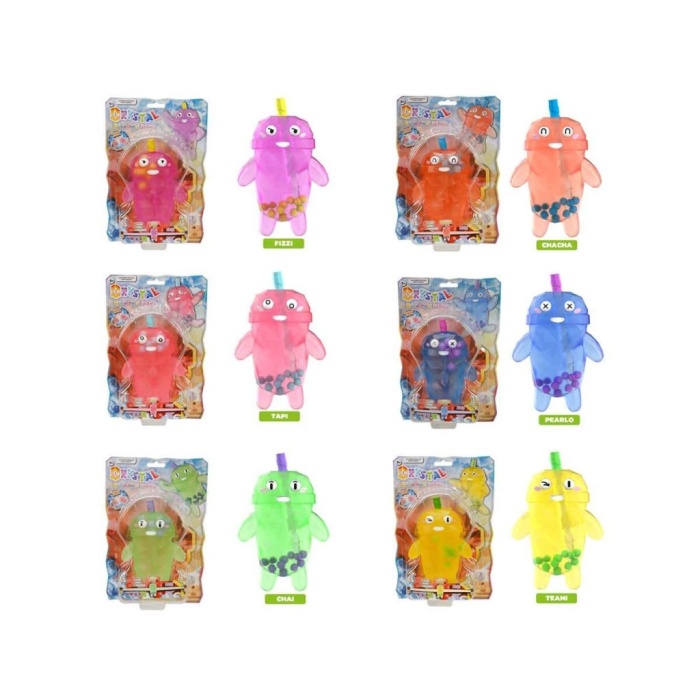 12387 NessiWorld-BTF-FİGÜR BUBBLE TEA CRYSTAL BOBA PALS SERIES 14CM 6A