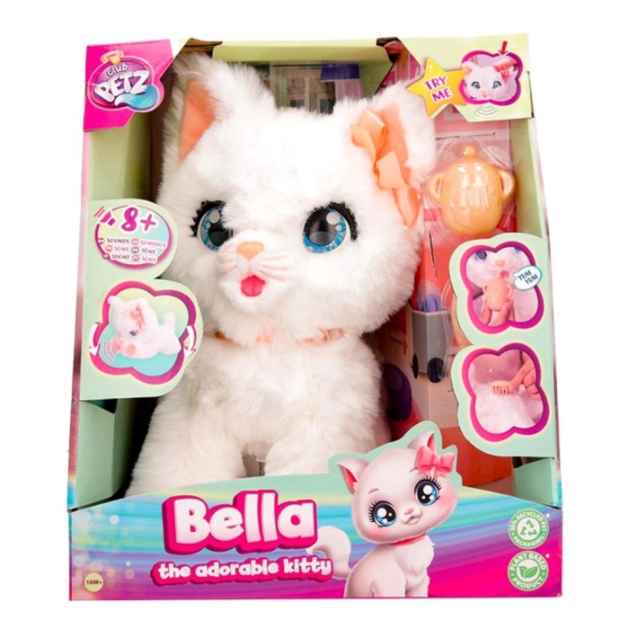90773  Hareketli ve Sesli Sevimli Peluş Kedicik Bella -NessiWorld