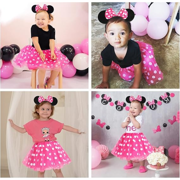 Pembe Fiyonklu Minnie Mouse Tacı Kulak NessiWorld