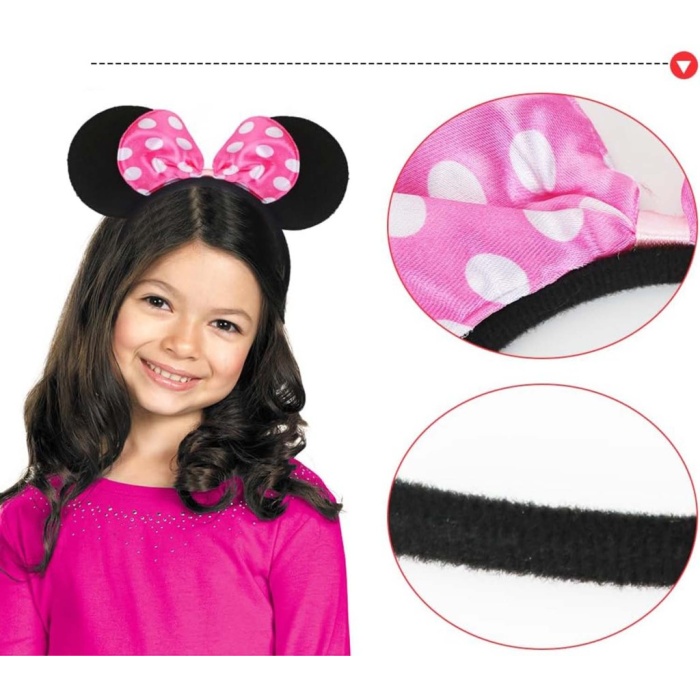 Pembe Fiyonklu Minnie Mouse Tacı Kulak NessiWorld