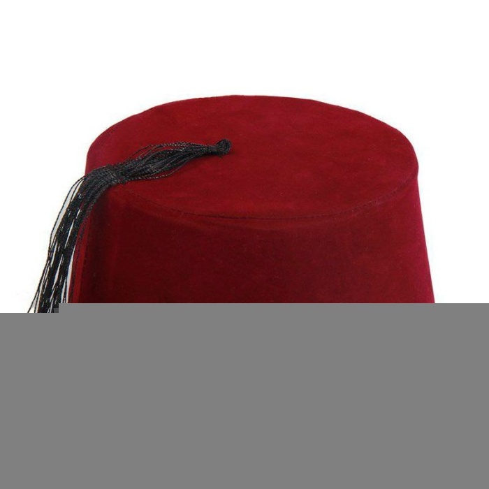 Bordo Renk Osmanlı Fesi Yöresel Folklor Fesi Şapkası 7 No 8-10 Yaş