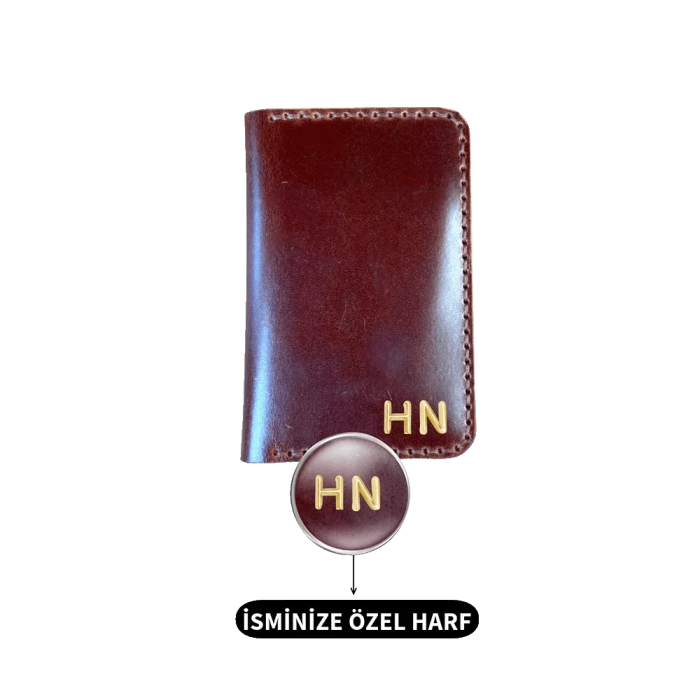 Antik Kiremit Dikey Mini Cüzdan