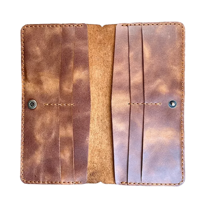 Twingold Kişiye Özel %100 Deri Rainbow Uzun Çıtçıtlı Cüzdan