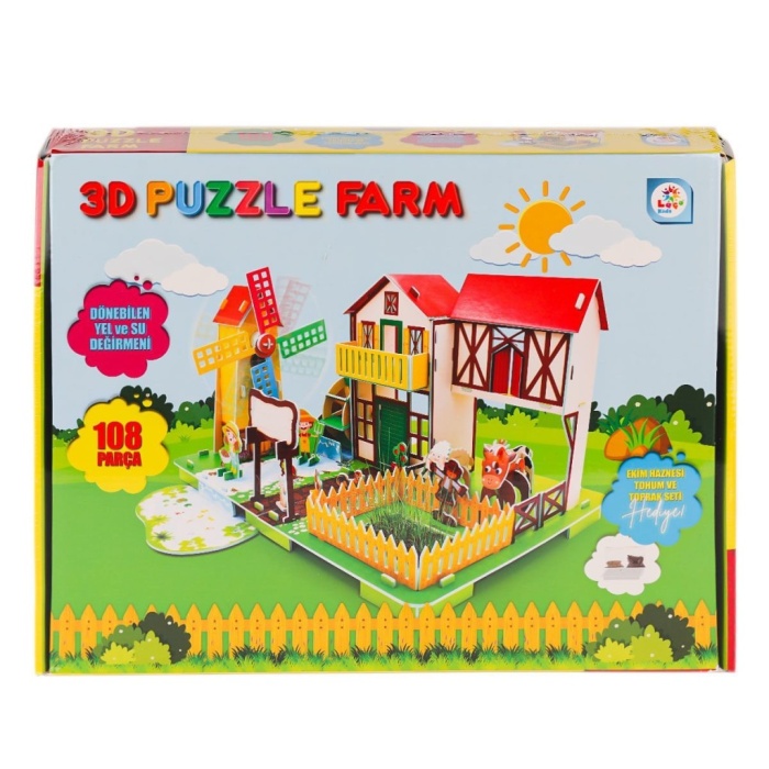 LC0115 3D Boyutlu Çiftlik Puzzle -