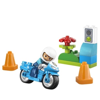 10471 Duplo Mavi Polis Motosikleti 11 parça +2 yaş