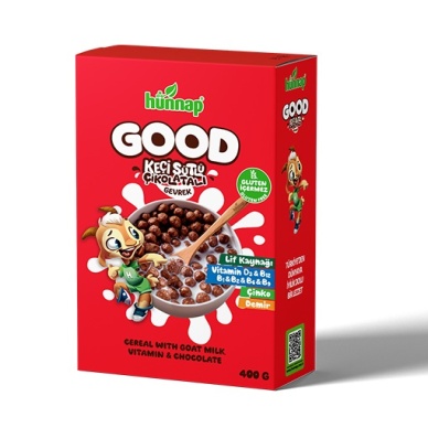 Keçi Sütlü Çikolata ve Vitamin Tahıllı Glutensiz Gevrek 400 Gr