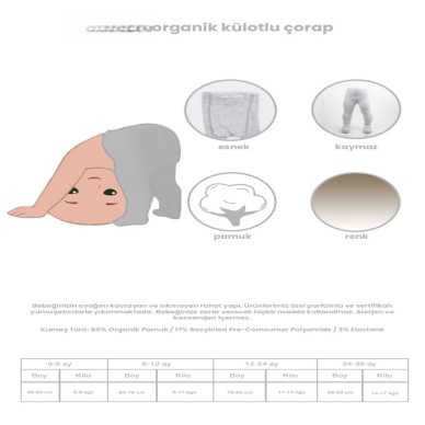 Tekli Düz Külotlu Çorap 50104 Beyaz