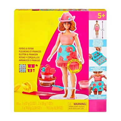 Barbie Çiçekli Ve Püsküllü Oyun Hamuru Seti