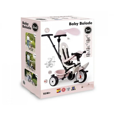 Baby Driver Pembe Üç Tekerlekli Bisiklet
