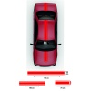 Oto Kaput-Tavan-Bagaj Çift Şerit Sticker 3 Parça Kırmızı 20*120-20*100-75*20 Cm