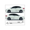 Opel Astra J İçin Uyumlu Aksesuar Yan Şerit Oto Ritim Sticker