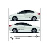 Renault Fluence İçin Uyumlu Aksesuar Yan Şerit Oto Ritim Sticker