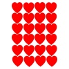 Kırmızı Kalp Sticker 24 Adet 5X5 cm