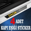 Dacia uyumlu  özel Oto Kapı eşikleri Sticker Karbon 4 Adet
