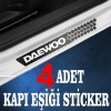 Daewoo uyumlu  özel Oto Kapı eşikleri Sticker Karbon 4 Adet