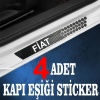 Fiat uyumlu  özel Oto Kapı eşikleri Sticker Karbon 4 Adet