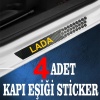 Lada özel Oto Kapı eşikleri Sticker Karbon 4 Adet