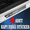Mitsubishi  özel Oto Kapı eşikleri Sticker Karbon 4 Adet