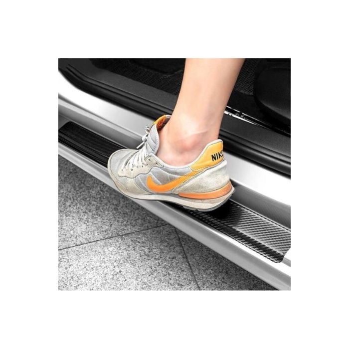 Hyundai Elantra İçin Uyumlu Aksesuar Oto Kapı Eşiği Sticker Karbon 4 Adet