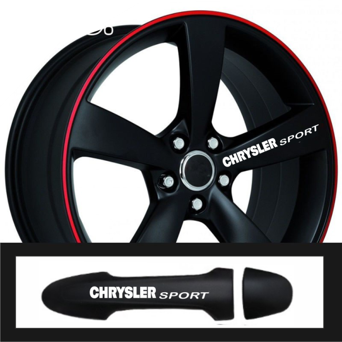 Chrysler Sebring İçin Uyumlu Aksesuar Oto Kapı Kolu/Jant Sticker 10 Adet 10*1,5 Cm