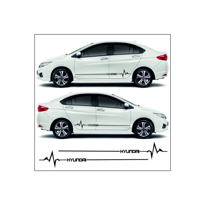 Hyundai Era İçin Uyumlu Aksesuar Yan Şerit Oto Ritim Sticker