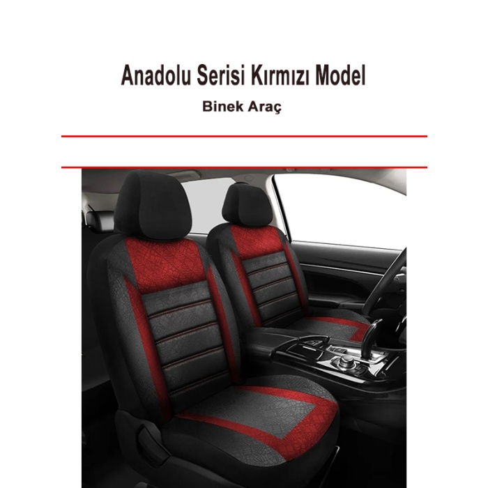 Volvo Xc60 Uyumlu Anadolu Serisi Oto Koltuk Kılıfı Kırmızı