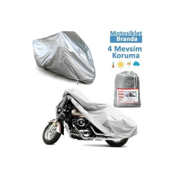 toplu alim fiyati motor Arka Çanta Miflonlu Premium 4 Mevsim Koruyan Motosiklet Brandası Gri