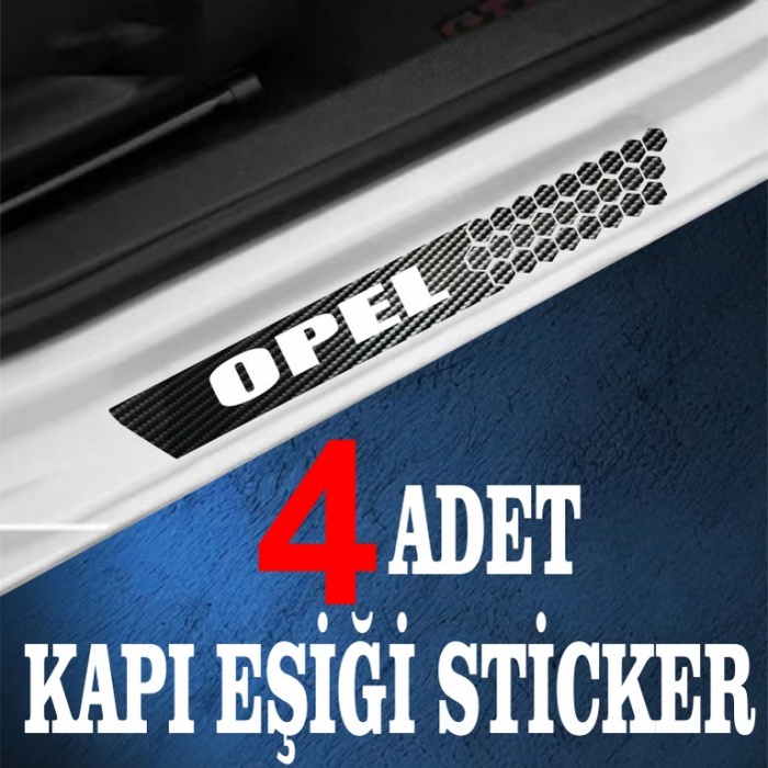 Opel özel Oto Kapı eşikleri Sticker Karbon 4 Adet