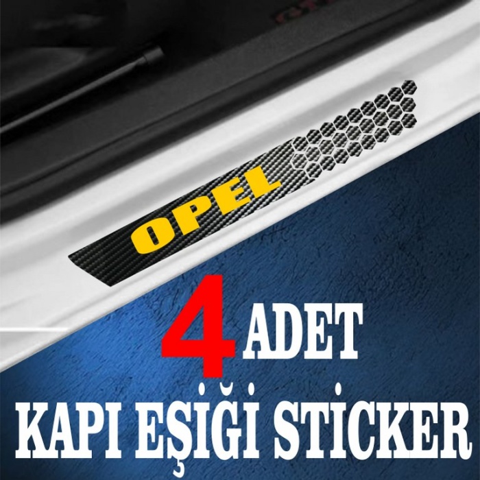 Opel özel Oto Kapı eşikleri Sticker Karbon 4 Adet