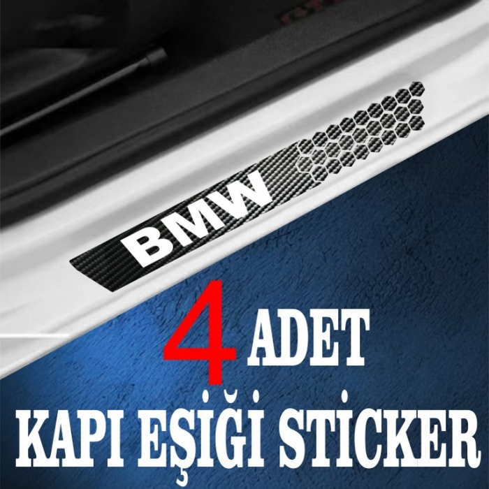 BMW özel Oto Kapı eşikleri Sticker Karbon 4 Adet