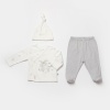 Bibaby Biorganic Koala Jungle 3Lü Bebek Takım 73315 Gri