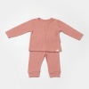 Bibaby Biorganic Waffle Smile 2Li Takım 59785 Red-Brown