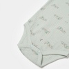 Bibaby Biorganic Waffle I Love My Mama Kısa Kol Body 56982 Bej-Mint