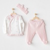 Andywawa AC25647 Cuddly Bunny Bear 3Lü Zıbın Set Pink