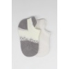 Bistyle 2Li Penye Sneakers Çorap BS20105 Ekru Gri