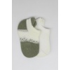 Bistyle 2Li Penye Sneakers Çorap BS20105 Nil Ekru