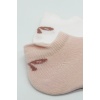 Bistyle 2Li Sneakers Smile Penye Çorap BS20106 Pembe Ekru