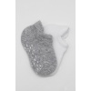 Bistyle 2Li Sneakers Kaymaz Basic Penye Çorap BS20103 Gri Beyaz