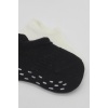 Bistyle 2Li Sneakers Kaymaz Basic Penye Çorap BS20103 Siyah Ekru