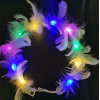 Led Işıklı Rengarenk Yanan 3 Fonksiyonlu Otrişli Parti Tacı Renkli 12x12 Cm