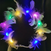 Led Işıklı Rengarenk Yanan 3 Fonksiyonlu Otrişli Parti Tacı Renkli 12x12 Cm