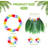 Çocuk Hawaii Kostüm Seti - Yaprak Etek  Hawaii Set - 5 Parça