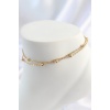 316L Çelik Gold Renk 2Li Topçuk Zincir Model Kadın Halhal - TJ-HH1647