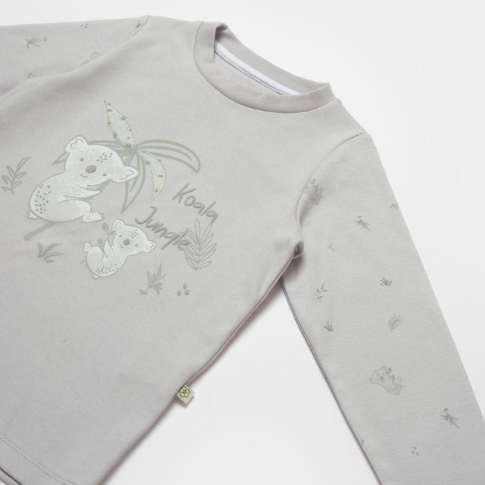 Bibaby Biorganic Koala Jumper Pijama Takım 59778 Gri