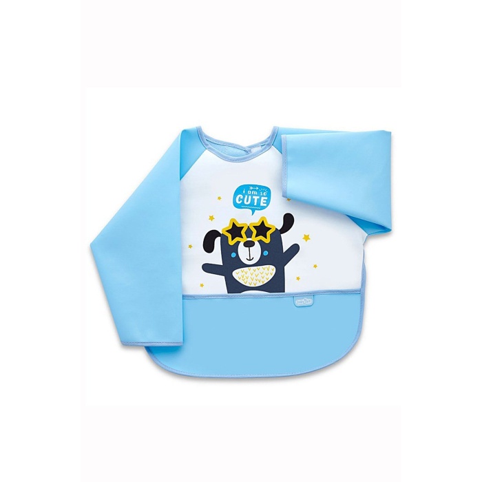 BabyJem Poli Muşamba Kollu Mama Önlüğü 034 Mavi
