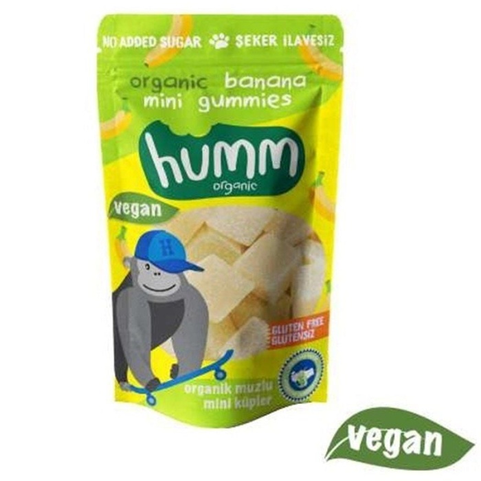Humm Organik Muzlu Glutensiz Vegan Mini Küpler 30gr